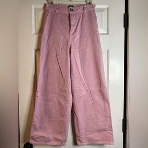 Urban Outfitters Bdg Pink High And Wide Jeans